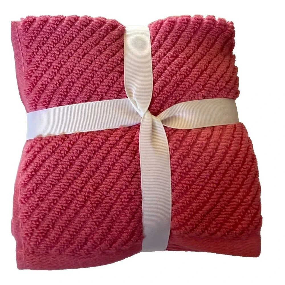 Kassa Spa Washcloths Facecloths Set of 4 Absorbent 100% Cotton Fushia Hot Pink